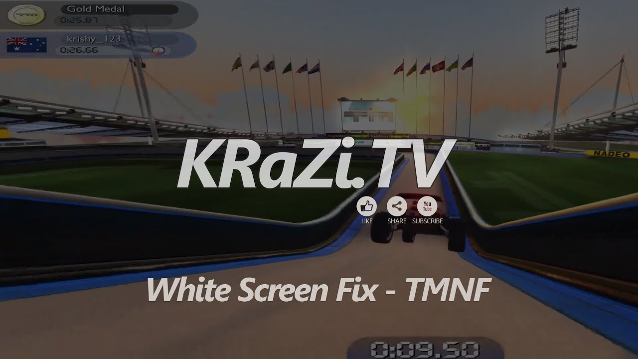 trackmania nations forever white screen on launchj